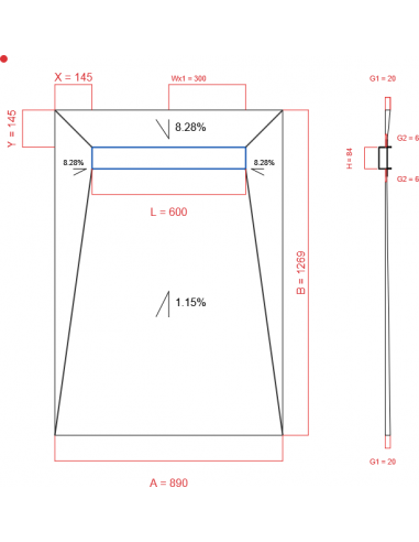 Showerlay Wiper 4 Way 890 X 1269 Mm. . . 