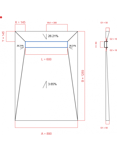 Showerlay Wiper 4 Way 890 X 1269 Mm. . . 