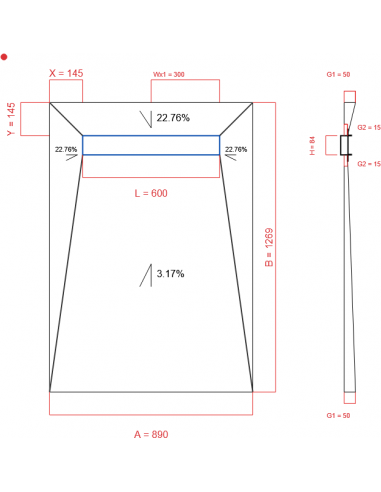 Showerlay Wiper 4 Way 890 X 1269 Mm. . . 