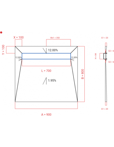 Showerlay Wiper 4 Way 900 X 800 Mm. . . 