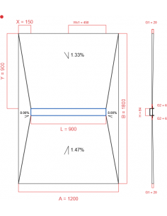 Showerlay Wiper 4 Way 1200. . . 