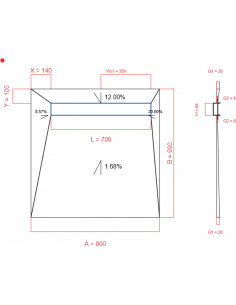 Showerlay Wiper 4 Way 900 X. . . 
