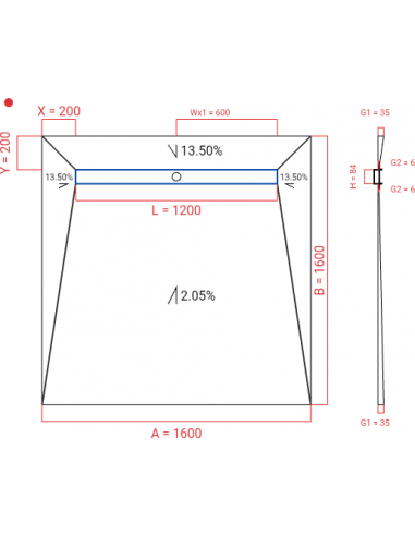 Showerlay Wiper 4 Way 1600 X 1600 Mm. . . 