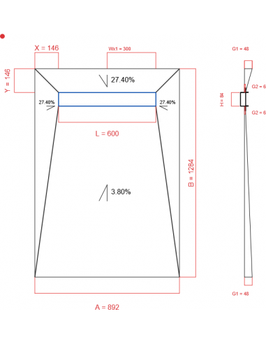 Showerlay Wiper 4 Way 892 X 1284 Mm. . . 