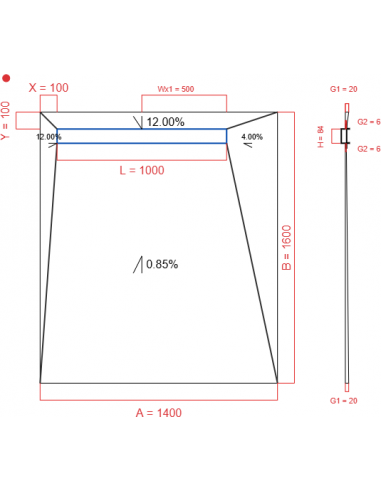 Showerlay Wiper 4 Way 1400 X 1600 Mm. . . 
