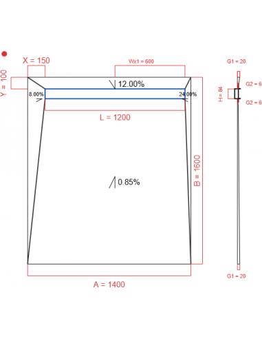 Showerlay Wiper 4 Way 1400 X 1600 Mm. . . 