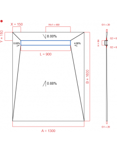 Showerbase Wiper 4 Way 1300. . . 