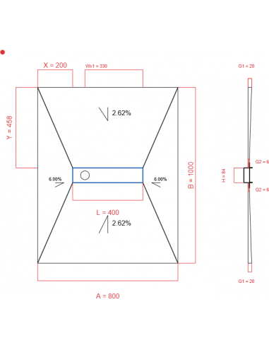Showerlay Wiper 4 Way 800 X 1000 Mm. . . 