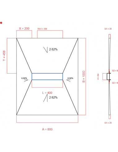 Showerlay Wiper 4 Way 800 X 1000 Mm. . . 