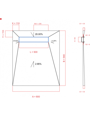 Showerlay Wiper 4 Way 800 X 940 Mm. . . 