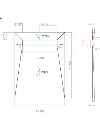 Showerlay Wiper 4 Way 720 X 940 Mm. . . 