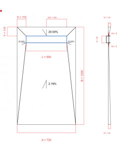Showerlay Wiper 4 Way 720 X. . . 
