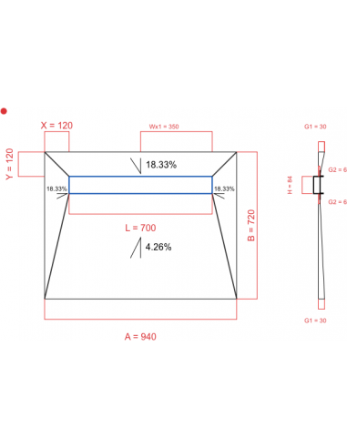 Showerlay Wiper 4 Way 940 X 720 Mm. . . 