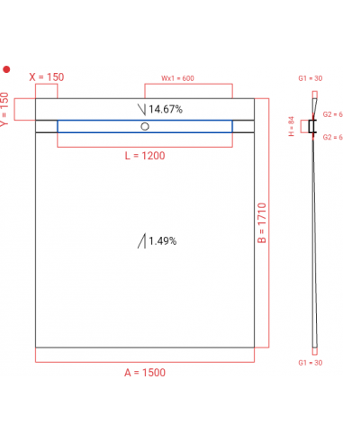 Showerlay Wiper 2 Way 1500 X 1710 Mm. . . 