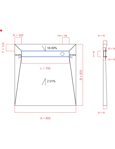 Showerbase Wiper 4 Way 900 X 900 Mm. . . 