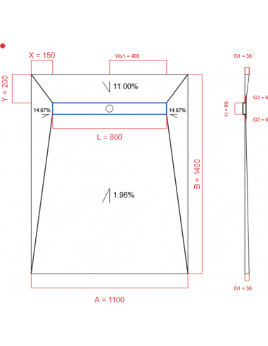 Showerlay Wiper 4 Way 1100 X 1400 Mm. . . 
