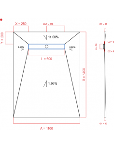 Showerlay Wiper 4 Way 1100. . . 