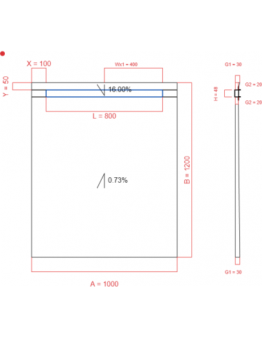 Showerlay Wiper 2 Way 1000 X 1200 Mm. . . 