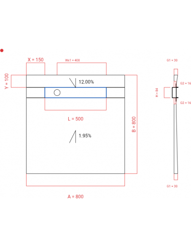 Showerlay Wiper 2 Way 800 X 800 Mm. . . 