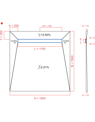 Showerlay Wiper 4 Way 1500 X 1500 Mm. . . 