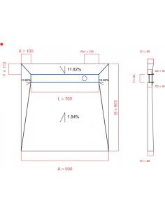Showerlay Wiper 4 Way 900 X. . . 