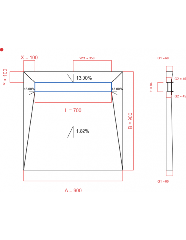 Showerlay Wiper 4 Way 900 X 900 Mm. . . 