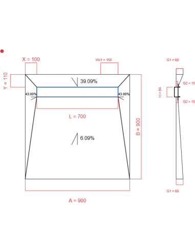Showerlay Wiper 4 Way 900 X 900 Mm. . . 