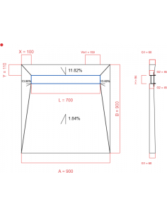 Showerlay Wiper 4 Way 900 X. . . 