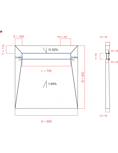 Showerlay Wiper 4 Way 900 X 900 Mm. . . 