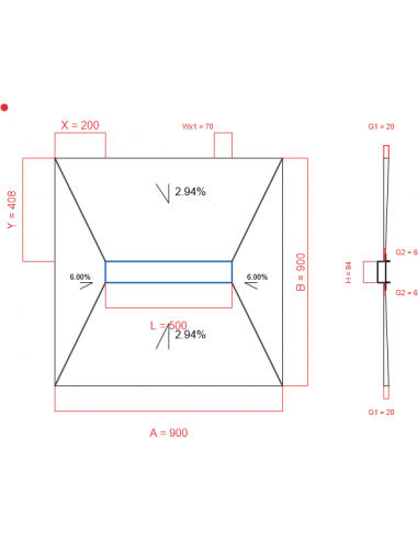 Showerlay Wiper 4 Way 900 X 900 Mm. . . 