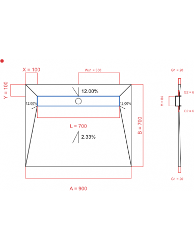 Showerlay Wiper 4 Way 900 X 700 Mm. . . 