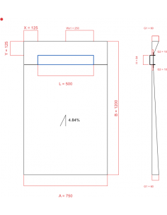 Showerlay Wiper 1 Way 750 X. . . 