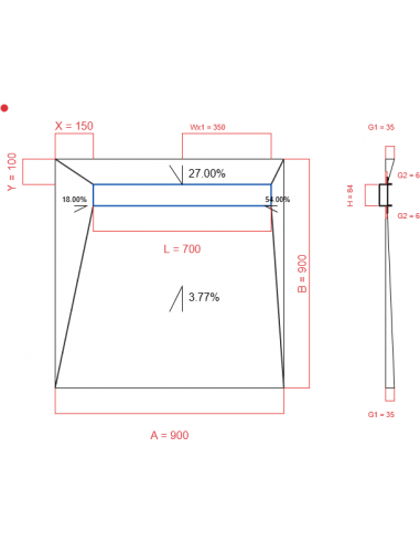 Showerlay Wiper 4 Way 900 X 900 Mm. . . 