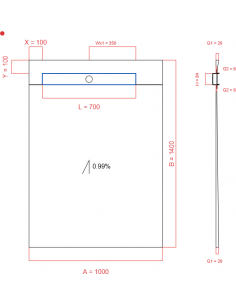 Showerlay Wiper 1 Way 1000. . . 