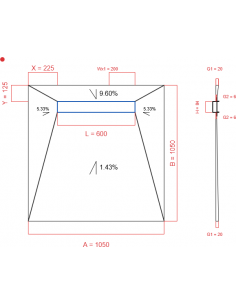 Showerlay Wiper 4 Way 1050. . . 