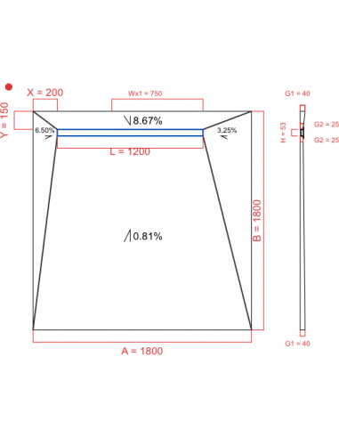 Showerlay Wiper 4 Way 1800 X 1800 Mm. . . 