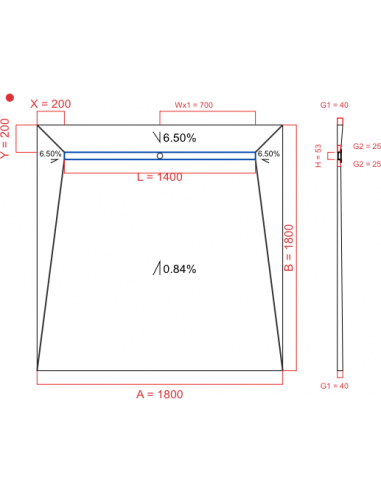 Showerlay Wiper 4 Way 1800 X 1800 Mm. . . 