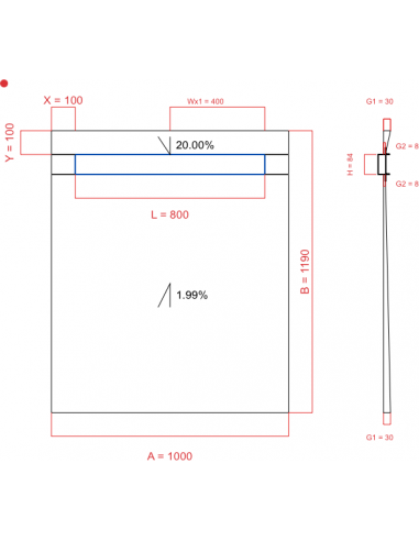 Showerlay Wiper 2 Way 1000 X 1190 Mm. . . 