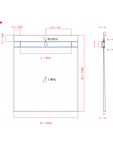 Showerlay Wiper 2 Way 1000 X 1190 Mm. . . 