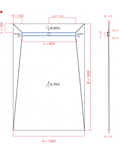 Showerlay Wiper 4 Way 1200. . . 