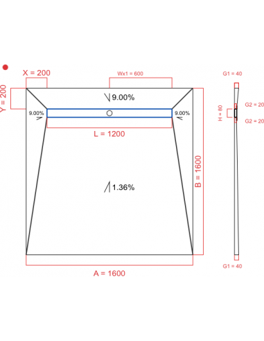 Showerlay Wiper 4 Way 1600 X 1600 Mm. . . 