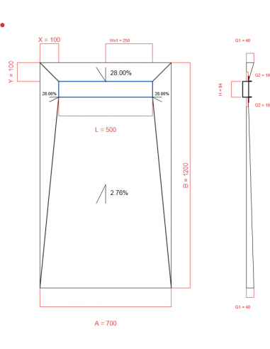 Showerlay Wiper 4 Way 700 X 1200 Mm. . . 