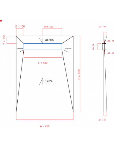 Showerlay Wiper 4 Way 750 X 1000 Mm. . . 