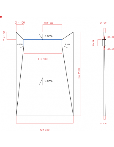 Showerlay Wiper 4 Way 750 X 1100 Mm. . . 