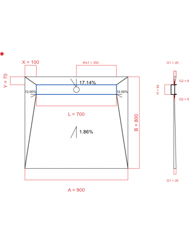 Showerlay Wiper 4 Way 900 X 800 Mm. . . 