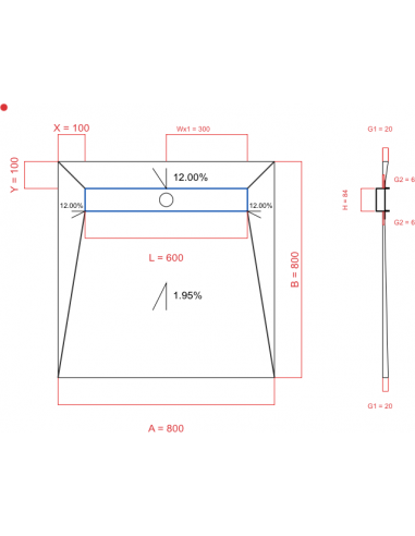 Showerlay Wiper 4 Way 800 X 800 Mm. . . 