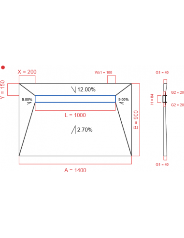 Showerlay Wiper 4 Way 1400 X 900 Mm. . . 