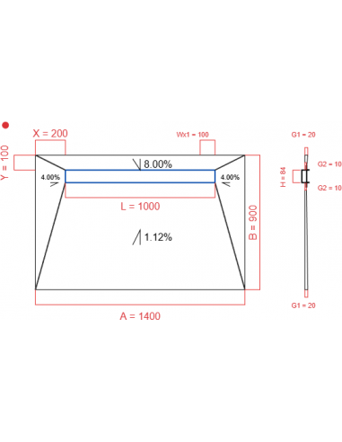 Showerlay Wiper 4 Way 1400 X 900 Mm. . . 