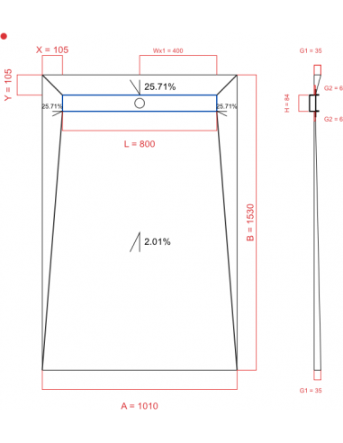 Showerlay Wiper 4 Way 1010 X 1530 Mm. . . 