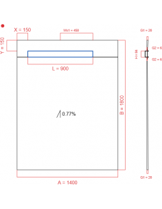 Showerlay Wiper 1 Way 1400. . . 